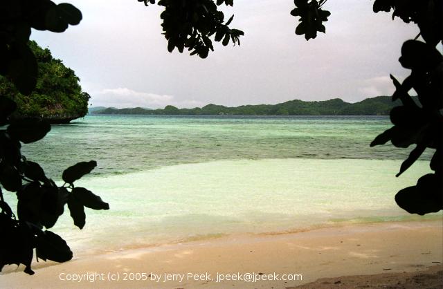 Beach in the Rock Islands, Palau