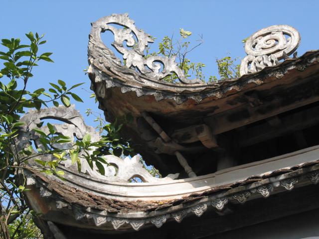 Corner of roof at Ngoc Son temple