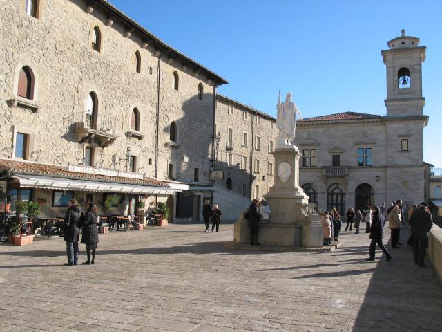 Square, church and people