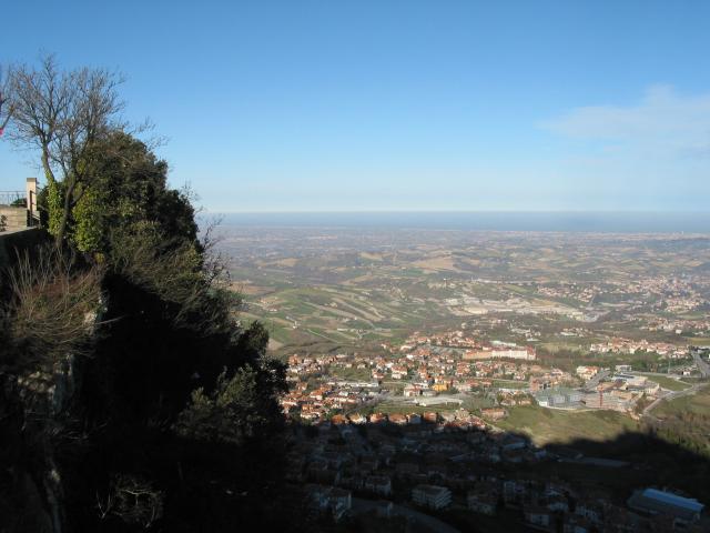 View from San Marino toward the Adriatic Sea