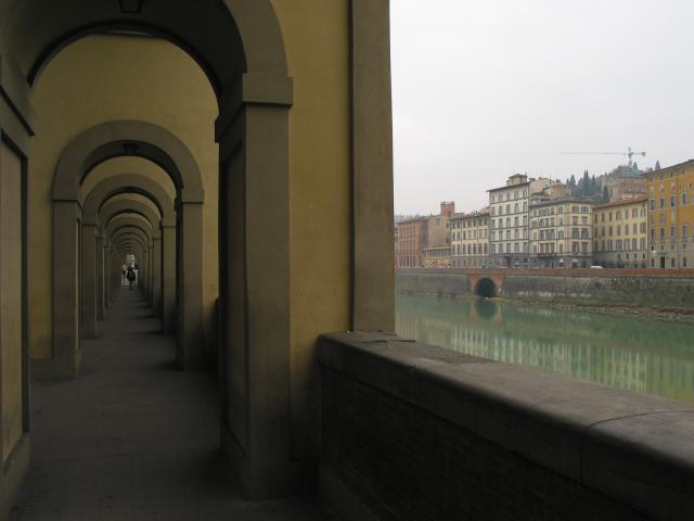 Walkway and Arno River, Firenze