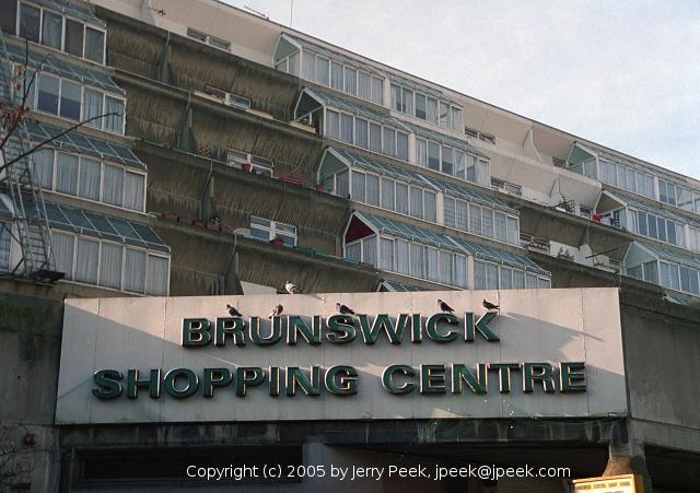 Sign (with birds) for Brunswick Shopping Centre