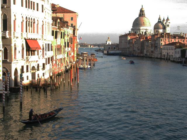 Gondola on canal, Venezia