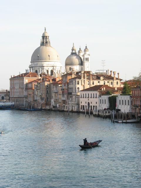 Gondola on canal, Venezia