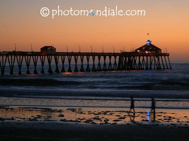Imperial Beach pier at dusk