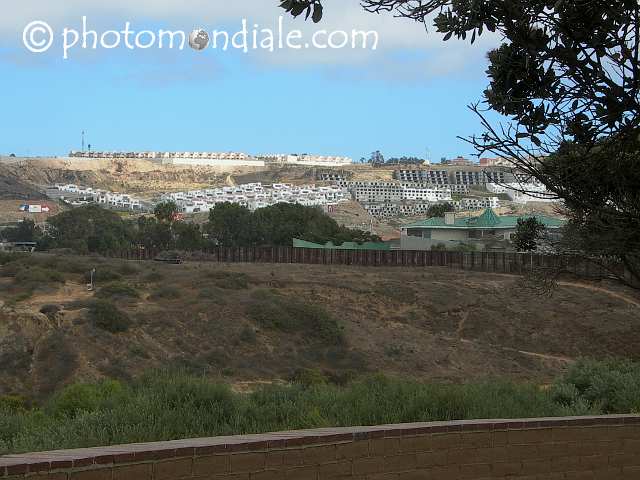 New housing on a hillside in Tijuana - from Border Field State Park, CA