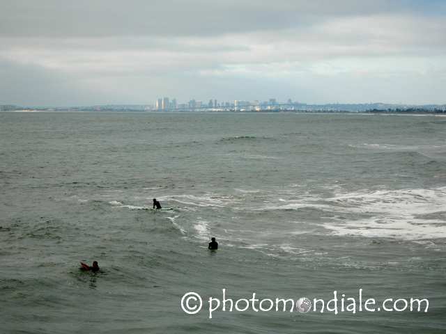 View north toward San Diego from Imperial Beach pier