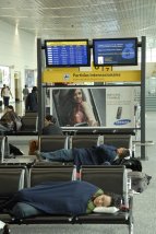 Continental passengers spending the night in Guayaquil airport